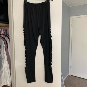 Black, cut out leggings